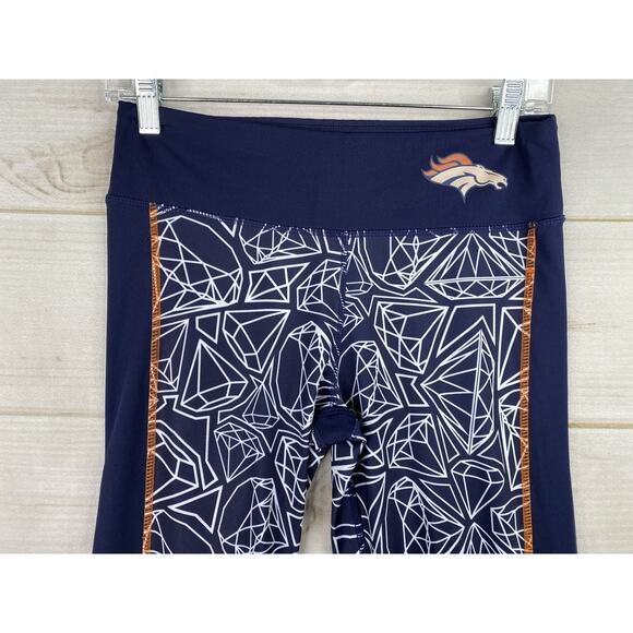 Nfl Team Apparel Denver Broncos Leggings Football Youth Girls XL 16 Graphic - Picture 2 of 7